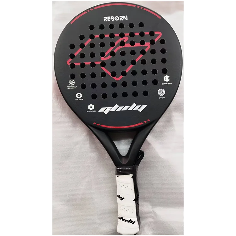 Custom Logo Carbon fiber material 12K padel racket, responsive hitting feedback for advanced athletes, high-end positioning priv
