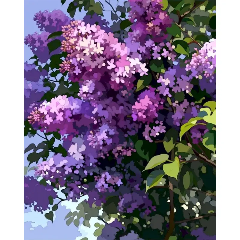 

GATYZTORY Lavender Painting By Numbers Adults Crafts Diy Idea Flower 40x50cm Picture Painting With Numbers
