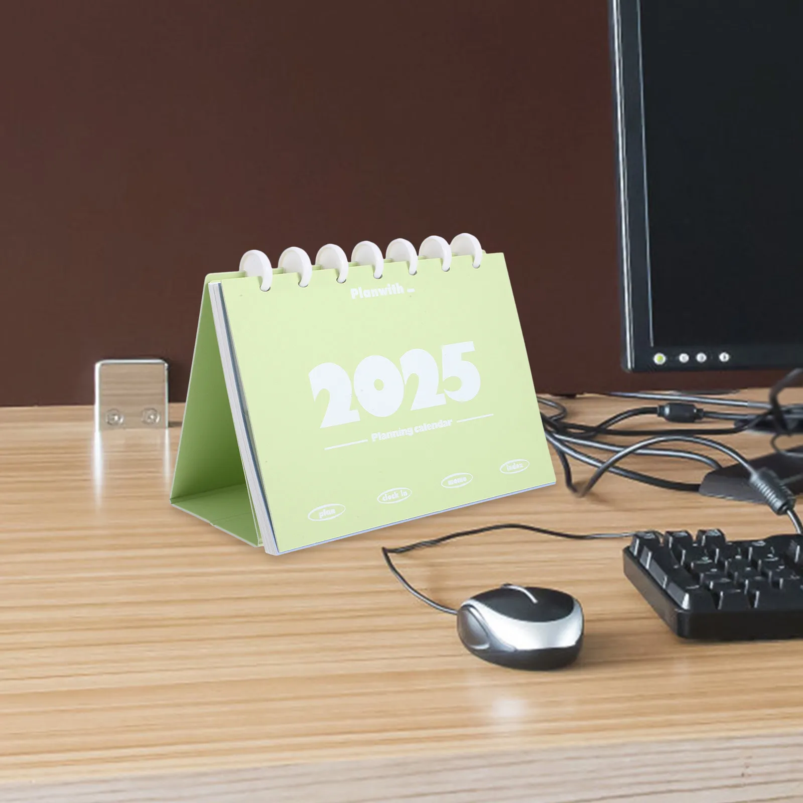 

Настольный календарь-планировщик Desk 2025 Flip для офиса, ежемесячный, декоративный, настольный, бумажный, стоячий, 2025