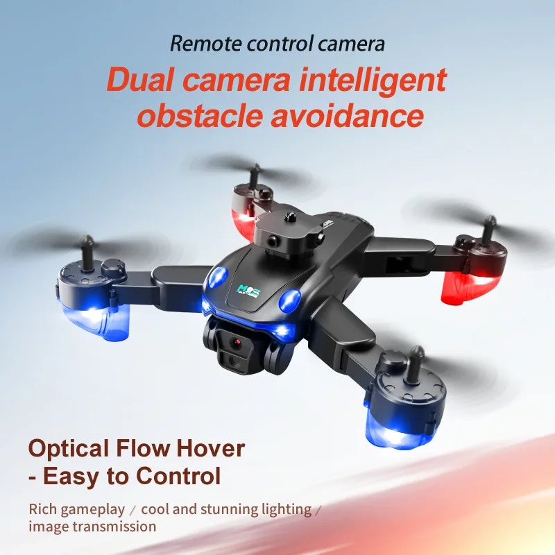 M2S Children's Toy Drone Optical Flow Positioning Aerial Photography Four Axis Aircraft Dual Camera Four sided Obstacle Avoidanc