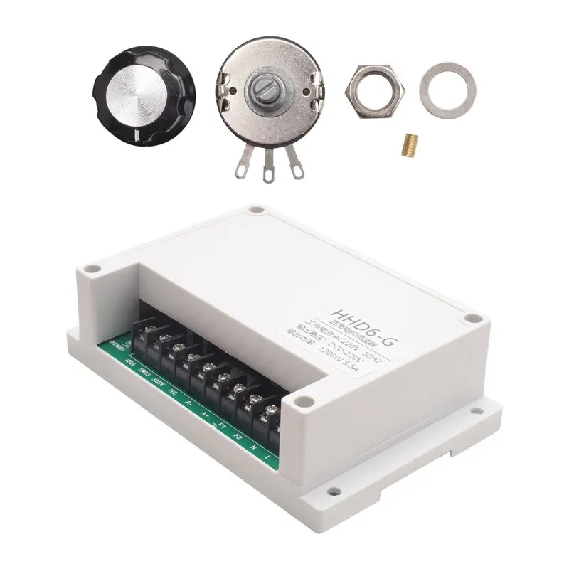 

AED7-HHD6-G PWM Motor Speed Controller Input AC220V Output DC 0-220V 1200W -10-+65C Adjustable Electrical Supplies Module