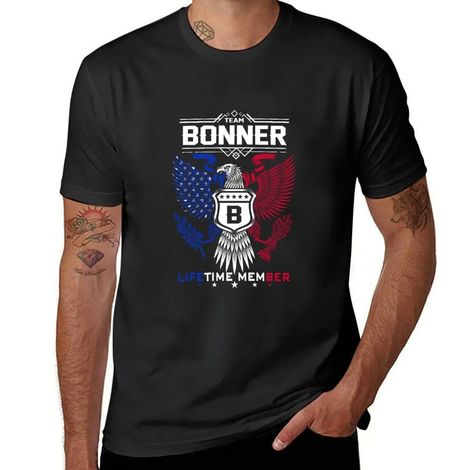 Bonner Name T Shirt - Bonner Eagle Lifetime Member Gift Item Tee T-Shirt tops plain for a boy black t-shirts for men