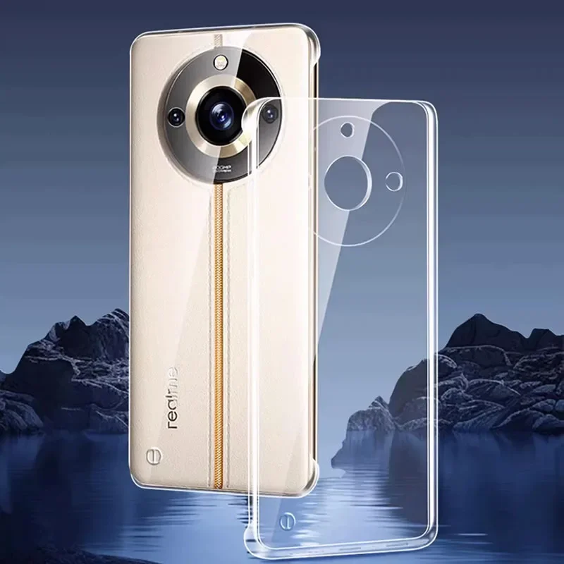 Frameless Slim Clear Hard Back Cover Case On For Realme 11 Pro Plus Realme11 Pro+ Pro Plus 5G ShockProof Coque Phone Cases