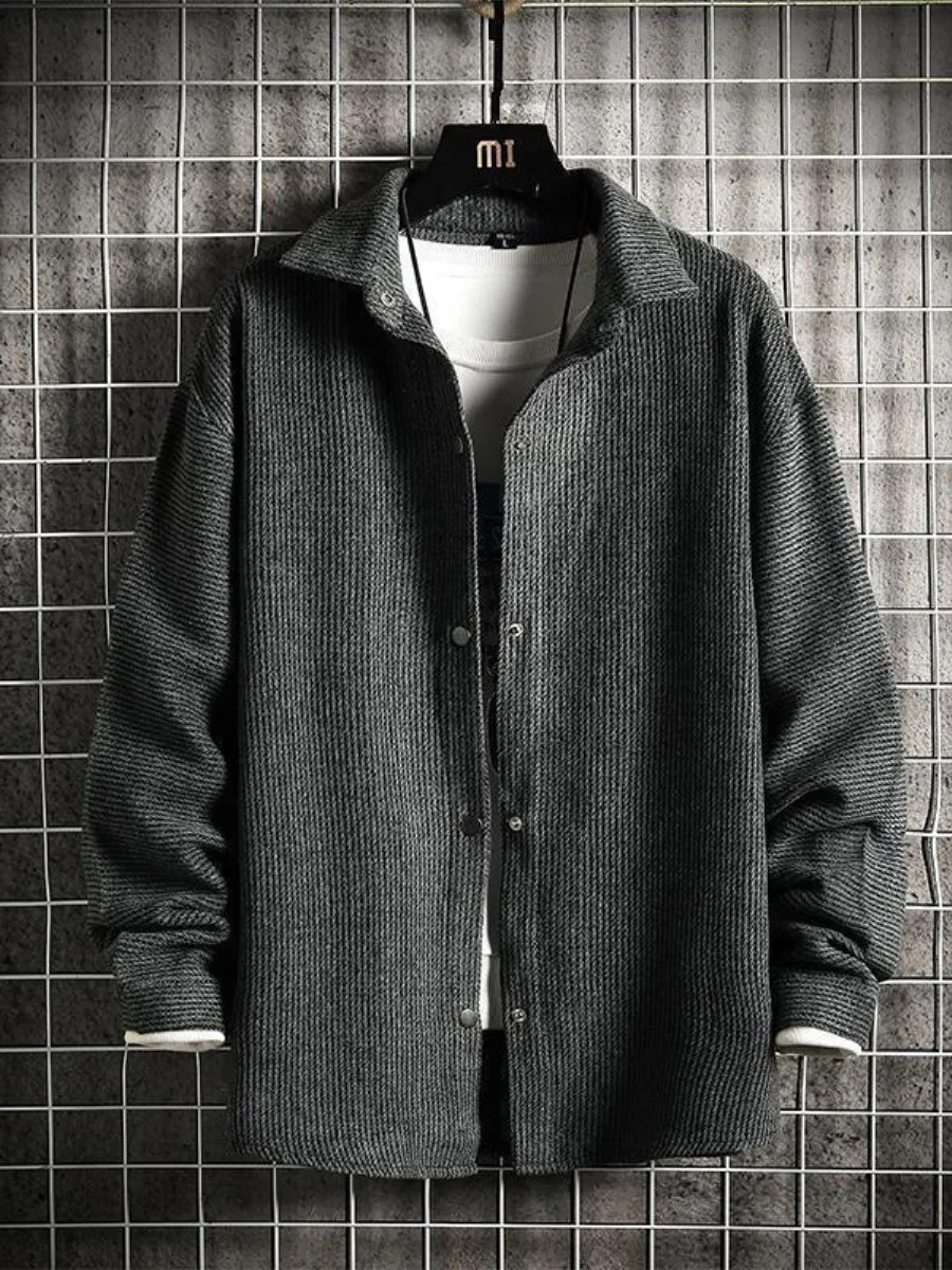 

Loose Men's Long Sve Corduroy irt Casual Workwear Jaet Retro Hong Kong Sle Japanese Trend Spring Autumn Men's irt
