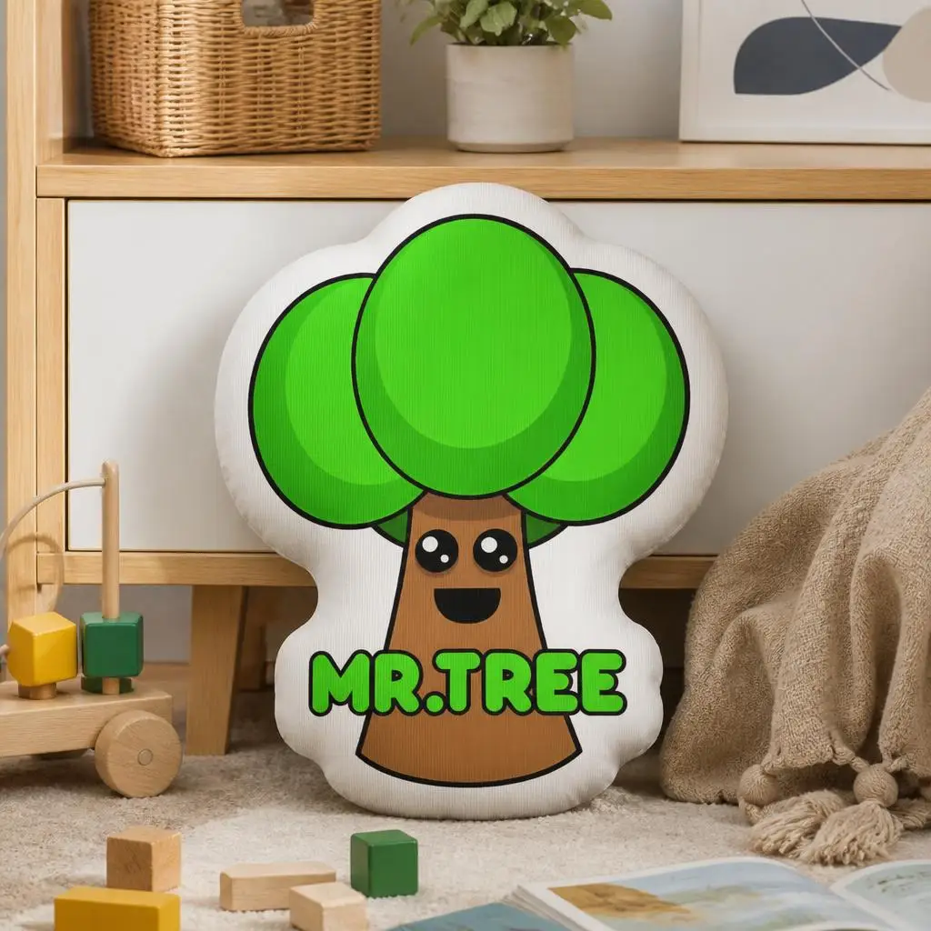 Sprunkies Mr.Tree Cute Character Cushion Irregular Stuffed Throw Pillow Home Decor Gift Sofa Bed