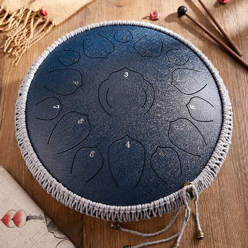 Ethereal drum 12-inch 13-tone floating lotus model C key B carbon steel worry-free drum adult and children's beginner