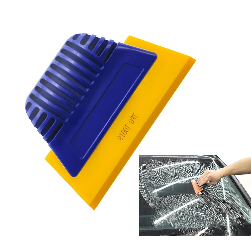 Grattoir en silicone pour vitres de voiture, raclette en caoutchouc, outil de teinte de vitres, essuie-glace à eau, livres miroir, lame à eau,