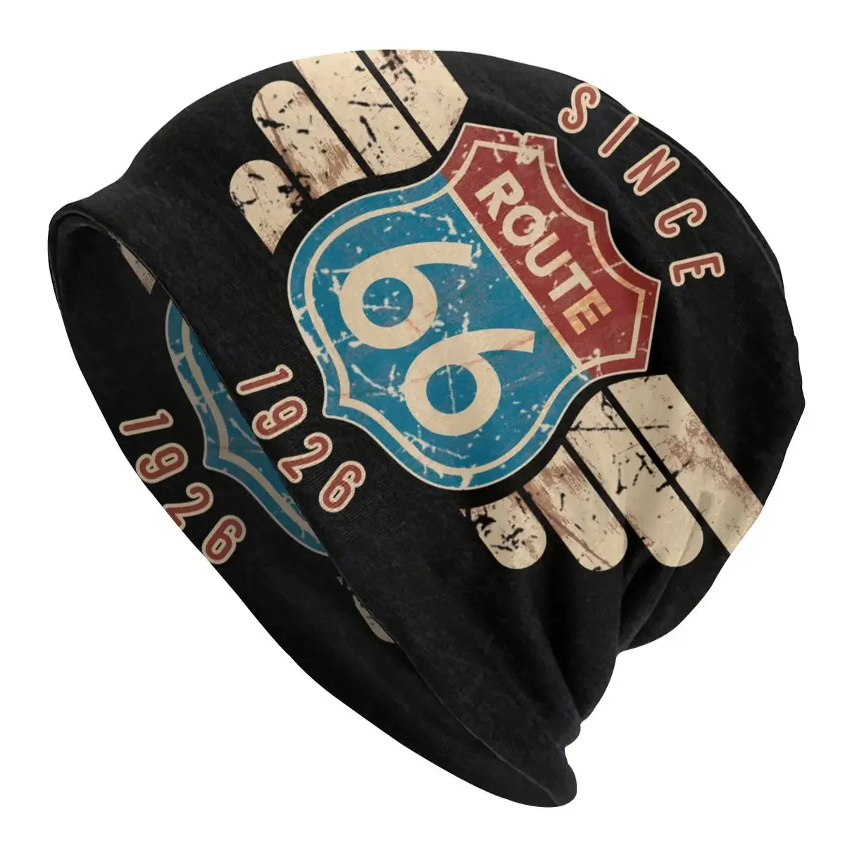 U S Route 66 Skullies Beanies Fashion Hats Since 1926 Thin Bonnet Special Caps Men Women's Earmuffs