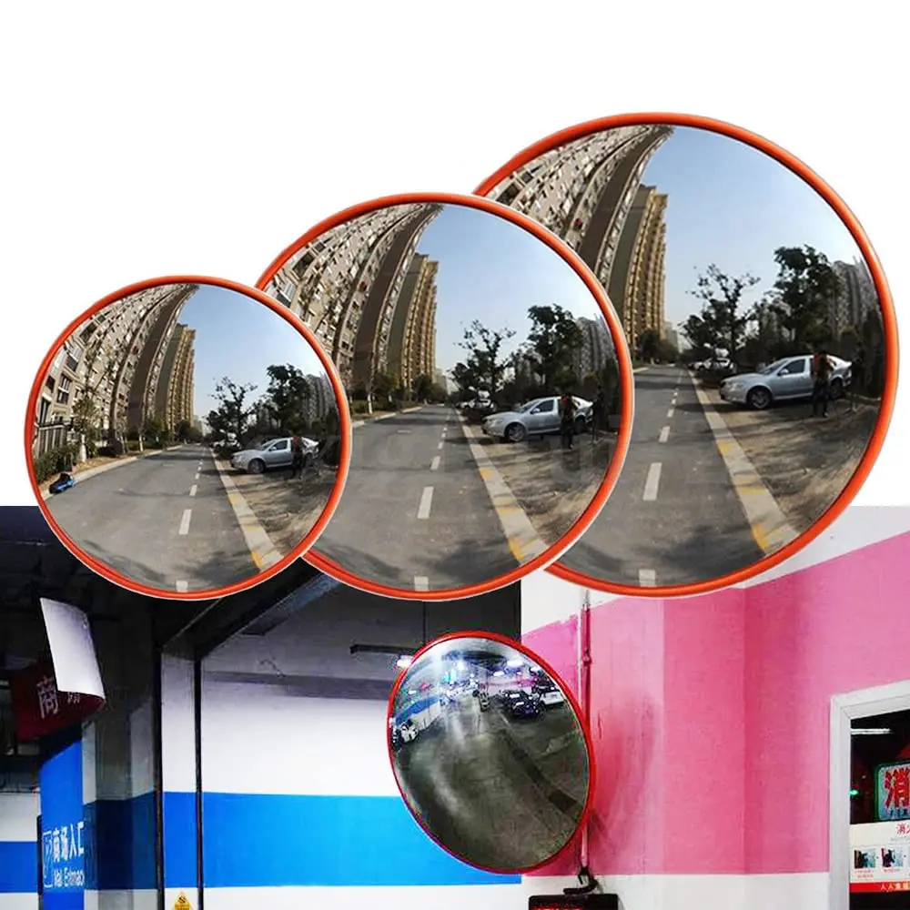 Safety Mirror Traffic Mirror 130 Degree Wide Angle Convex Mirror 30/45/60cm Convex Road Safety Mirror + Wall Bracket Screws