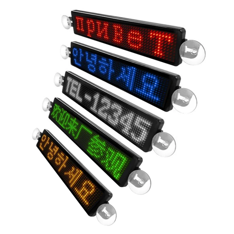 

Car LED Programmable Sign Moving Scrolling Message Advertising Lamp Auto Rear Window Screen Display Board Light Strip Accessorie