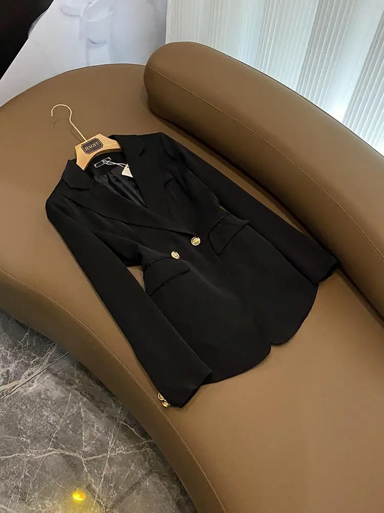 

Bla Tailored Women's Suit Jaet Korean Sle Slimming Profional Look Commute Friendly Long Sve Button Detail
