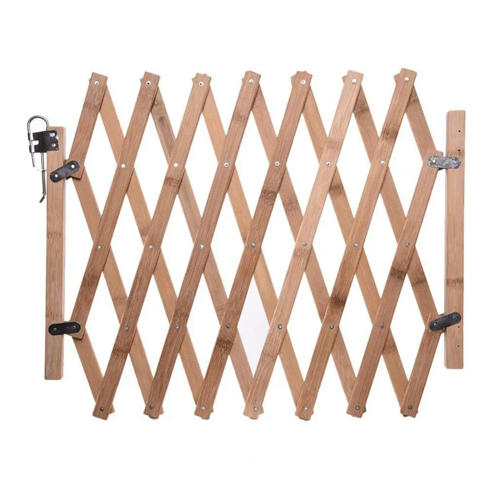 Safe Outdoor Wooden Fence Easy Installation Universal Expandable Pet Safety Separation Barrier for Indoors and Outdoors