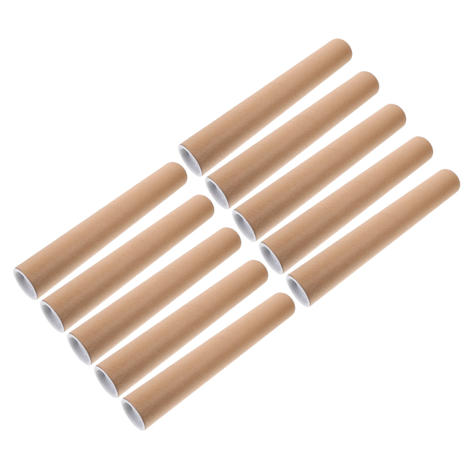 10-teiliges Versandröhrchen aus Kraftpapier, erweiterbar, für Schreibwaren, Bastelröhrchen, Poster,