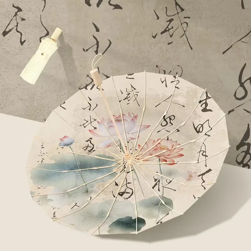 

Солнцезащитный козырек, женские зонтики, китайский ретро 16-костный солнцезащитный козырек, УФ-зонт для женщин, большой ветрозащитный солнечный и дождливый