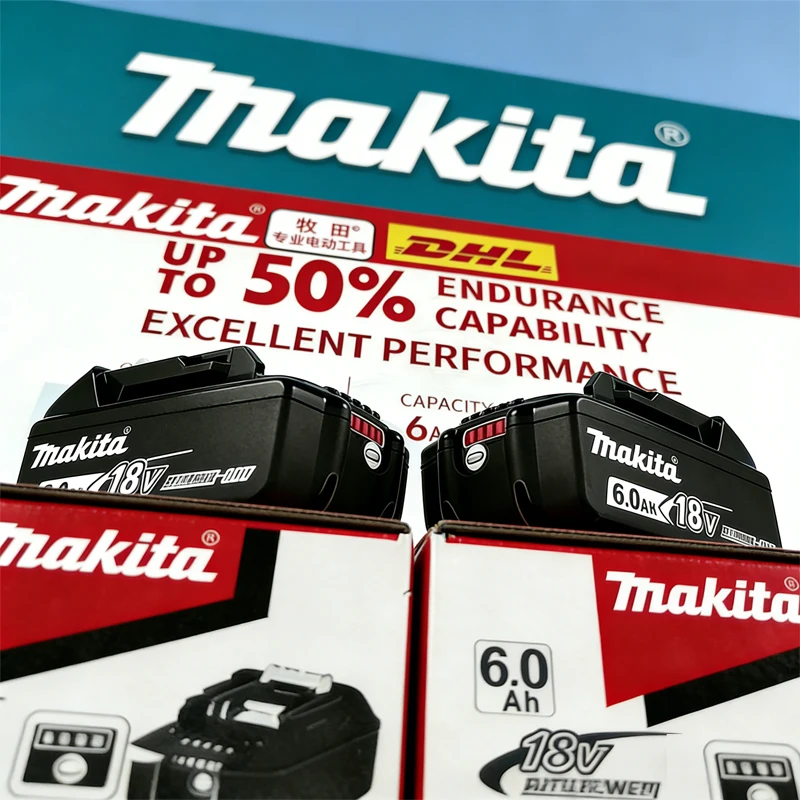 6000 mAh Original-Makita-Akku, 18 V 6,0 Ah wiederaufladbarer Akku, ersetzt Makita BL1830BL1840BL1850BL1860B, Akku für Elektrowerkzeuge