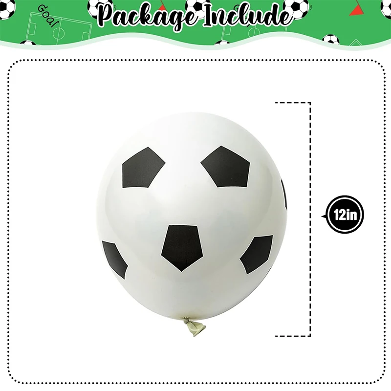 20/50pcs 12inch Football Balloons Soccer Helium Latex Balloon Boy Football Sports Birthday Party Decorations Supplies Kids Toy