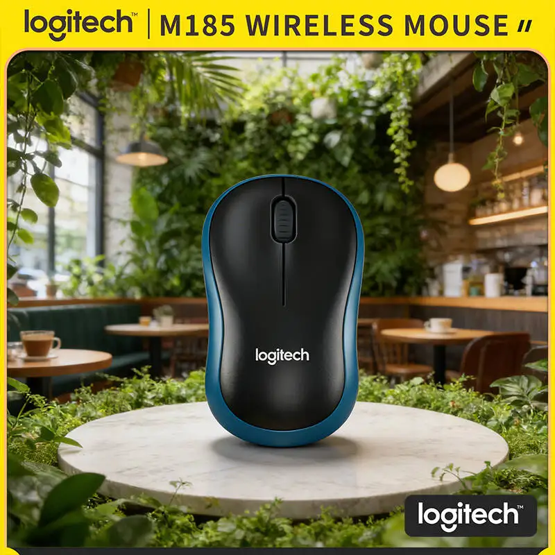 

Logitech M185 Energy-Saving Optical Mouse Auto-Sleep Function 1 AA Battery 12-Month Life 10m Range Home Office PC Laptop Tool