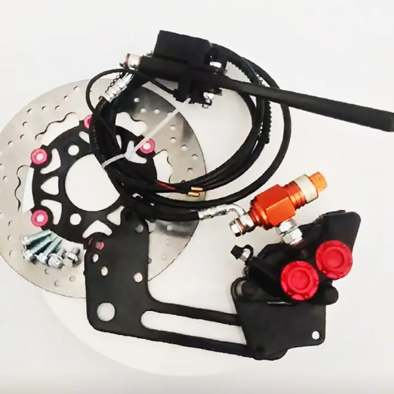 Electric motorcycle rear wheel brake device 220 disc ABS brake caliper kit left handle left brake motorcycle control device