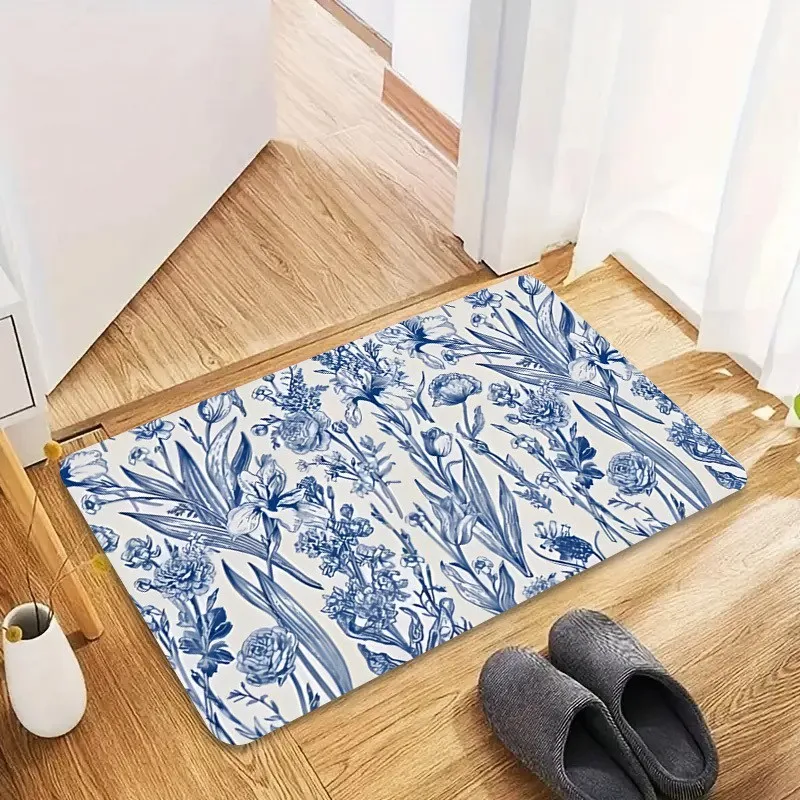 Bienvenidos Spanish Slogan Doormat Funny Letter Print Welcome Mat Outdoor Indoor Entrance Floor Rug For Home Apartment Decor