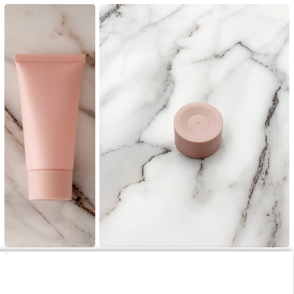 10Pcs Empty Plastic Soft Tube Matte Pink Green Squeeze Packing Bottle 50ML Skin Care Hand Cream Lotion Cosmetic Travel Container