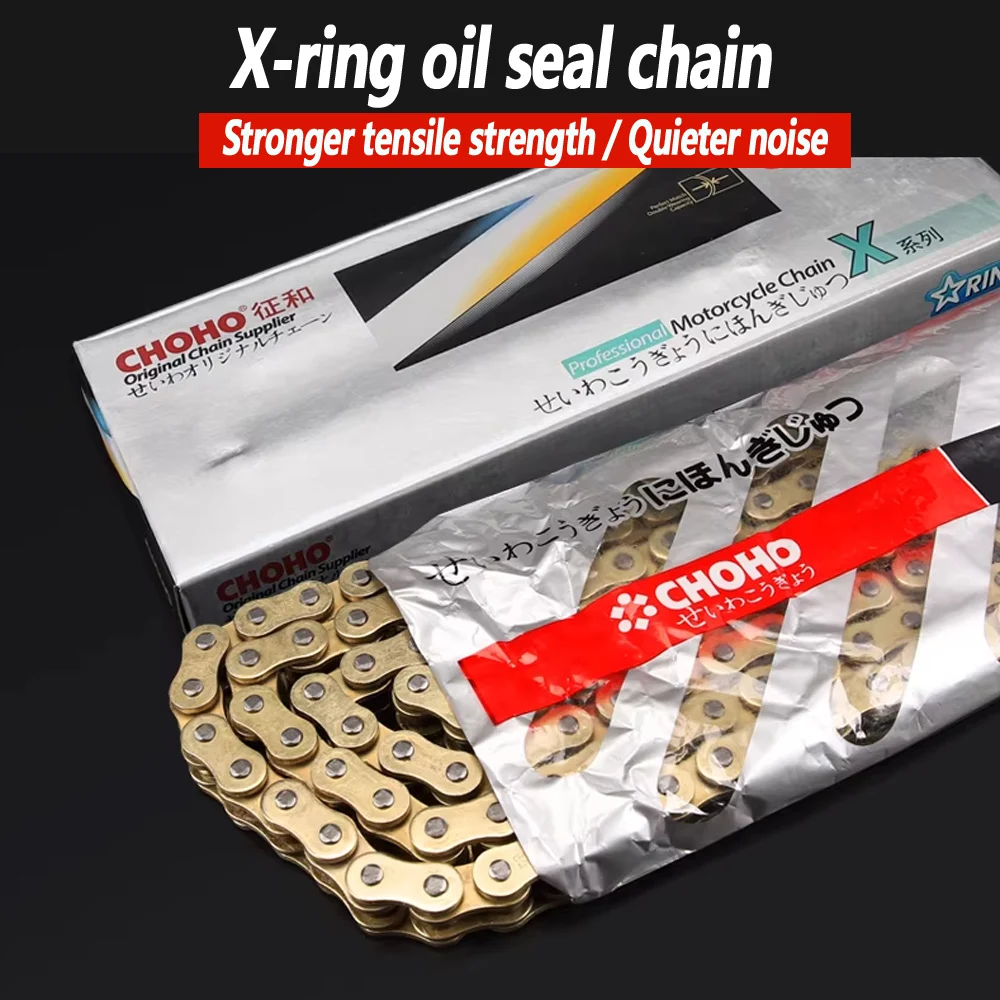 

For VOGE/QJMOTOR/CFMOTO/Honda/Suzuki 250cc-300cc 520H Thickened Chain X-ring oil seal chain Original Extended Drive Chain