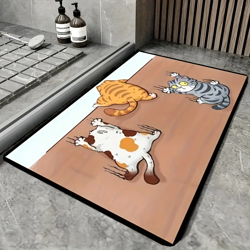 Newest Big Carpet Vintage Witch Black Cat Bat Pumpkin Halloween Print Area Rug Non Slip Floor Carpet for Indoor Home Decor