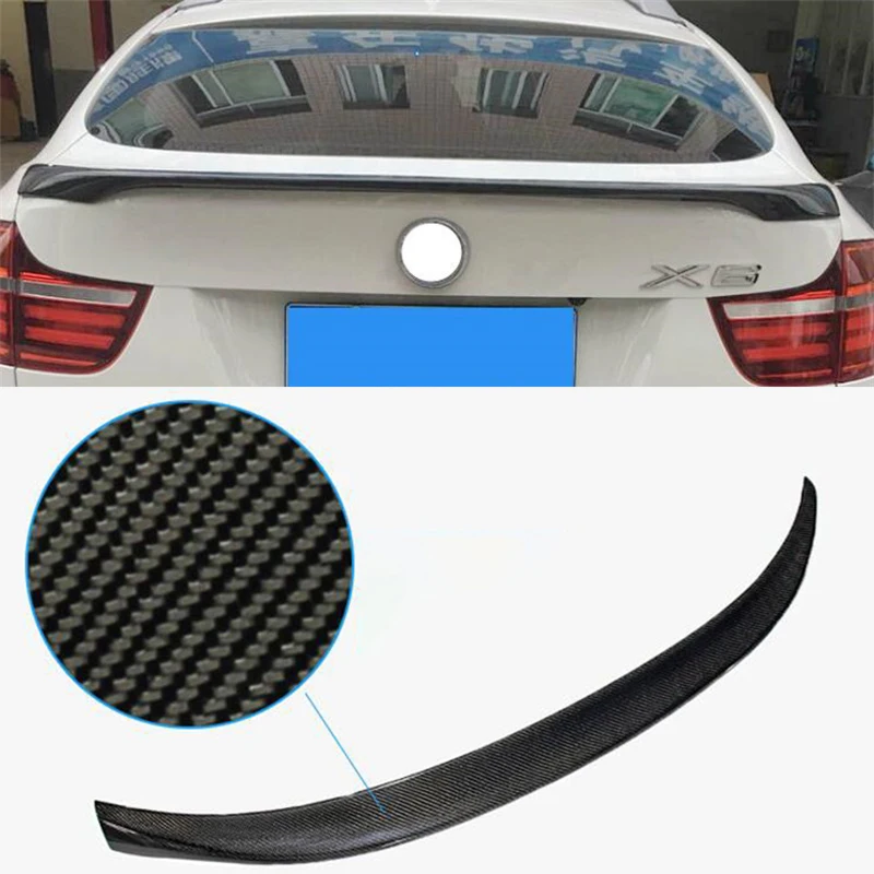 

For BMW X6 E71 E72 Real Carbon Fiber Accessories Spoiler Car Trunk Tail Wing Refit Body Kit 2008-2014 Year