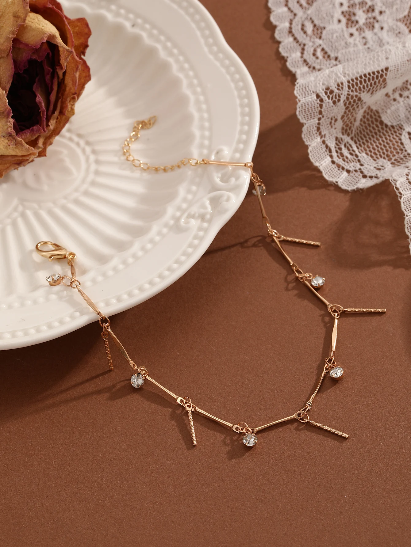 Elegant Pearl Flower Zircon Anklets For Women Barefoot Crochet Sandals Foot Jewelry Leg Anklet On Foot Bracelets Leg Chain