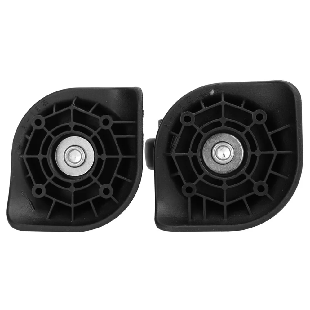1Pair Durable PP PET Luggage Wheels Castors Mute Universal Wheel Black Suitcase Wheels Luggage Cases