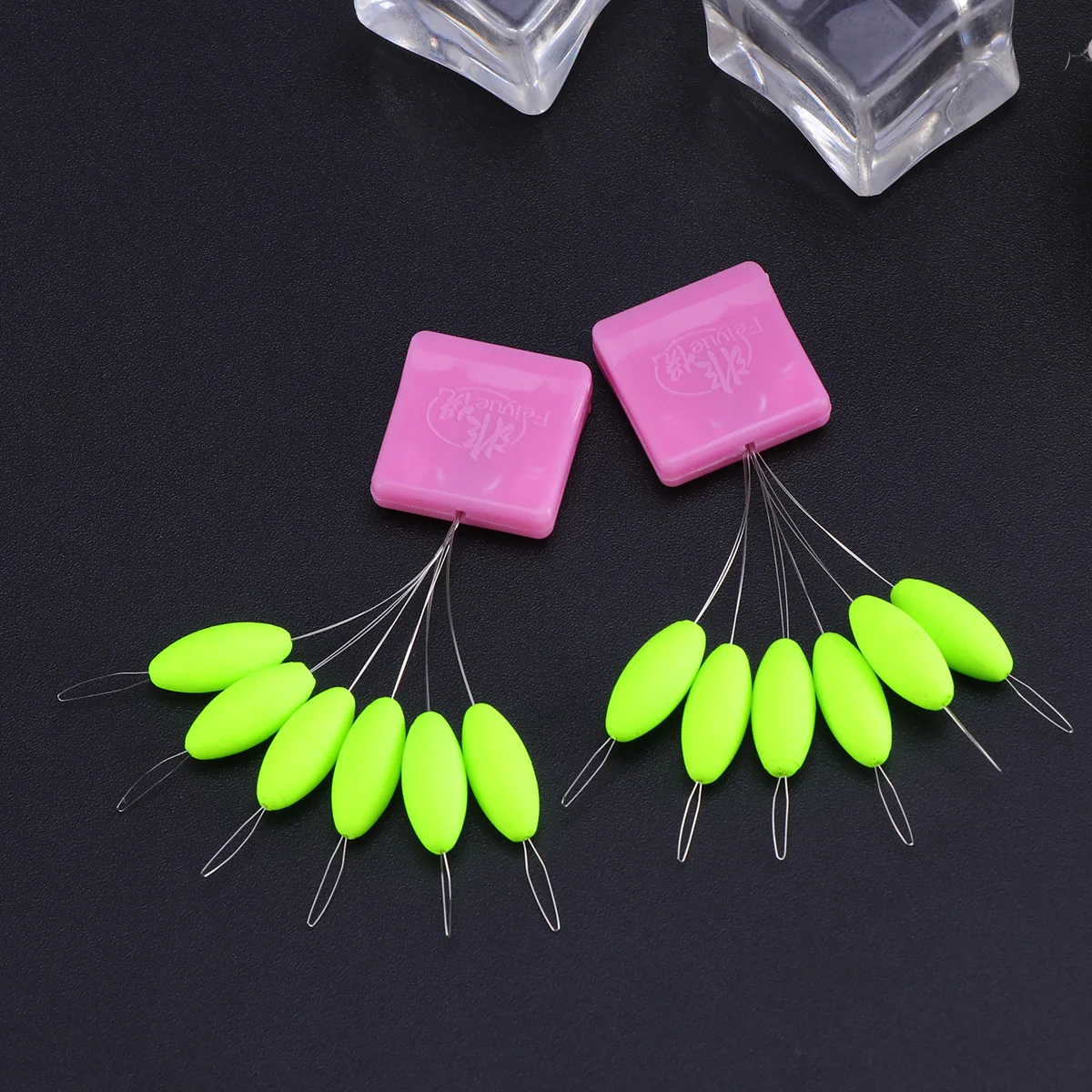 

2 PCS Luminous Drifting Fishing Buoy Fishing Floats Assortment Angling (Yellow) floats set buoy
