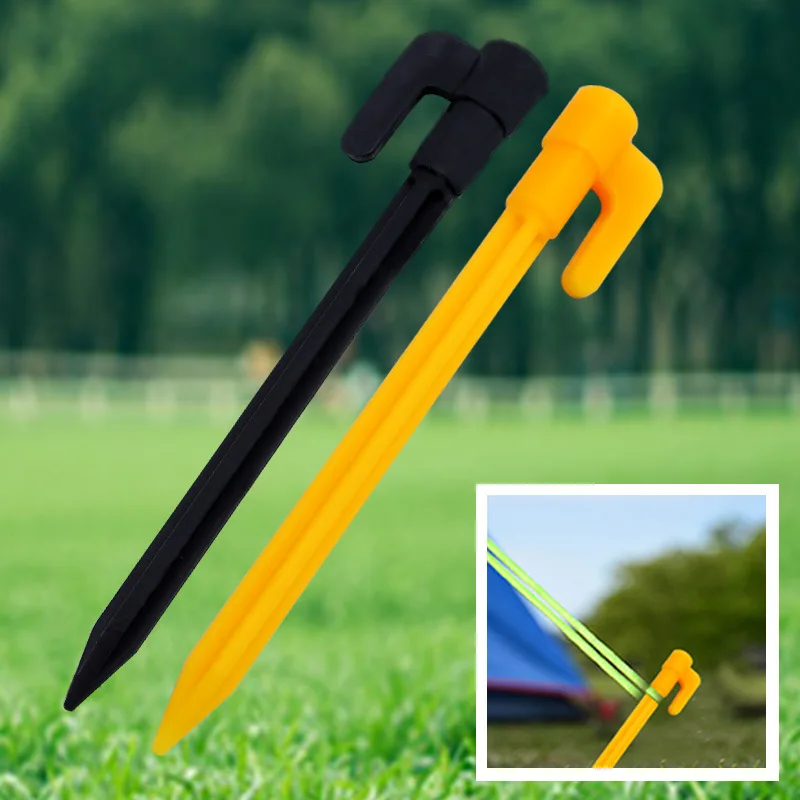 Outdoor Camping Tent Ground Nails, Beach Windproof Plastic Ground Nails, Lazy Person Inflatable Sofa, Yellow Ground Ding