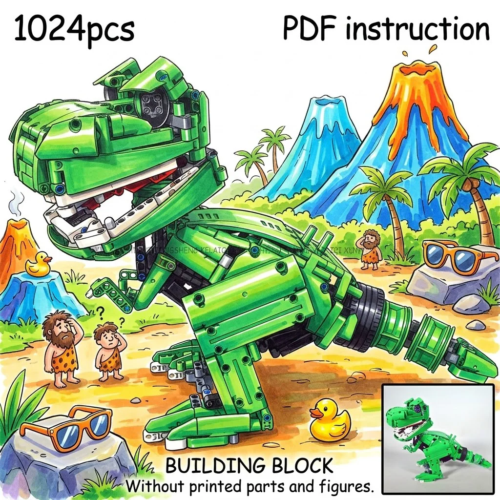 

Dinosaur Creative Animal Construction Toy Building Bricks Toy Gift for Kids
