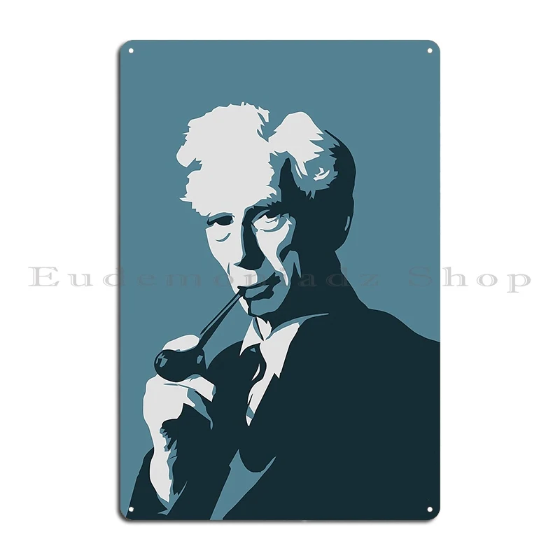 Bertrand Russell Blue Metal Plaque Poster Custom Wall Cave Funny Vintage Bar Tin Sign Poster