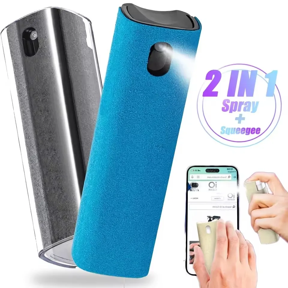 Screen Cleaner Spray with Wipe Tablet Computer Mobile Phone Dust Removal Cleaning Tool Multifunction Microfiber Spray Bottle