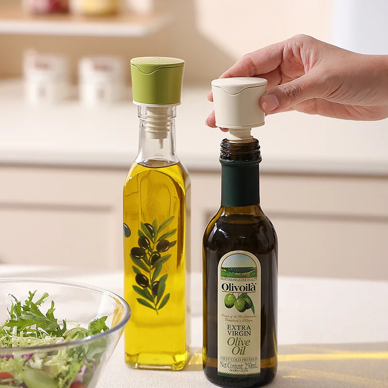 Oil Bottle Stopper Cap Food Grade Plastic Gravity Sensor Seasoning Pour Oil Nozzle Leak-Proof Plug Liquor Dispenser Kitchen Tool