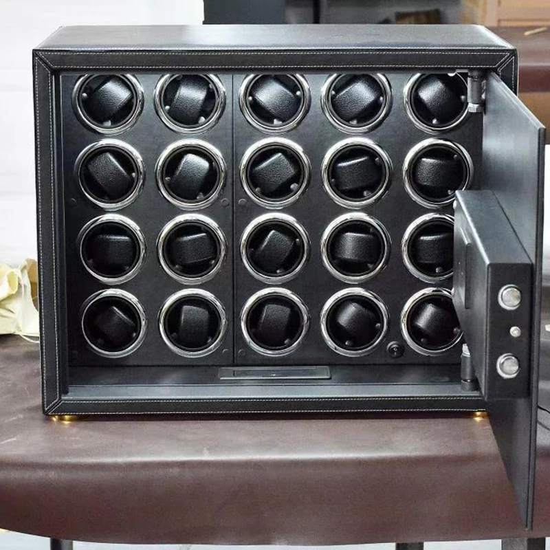 New models Automatic Watch Winder Safe Box with 20 Slot Watches Box Drawer Collection with TPD 5 Mode Control