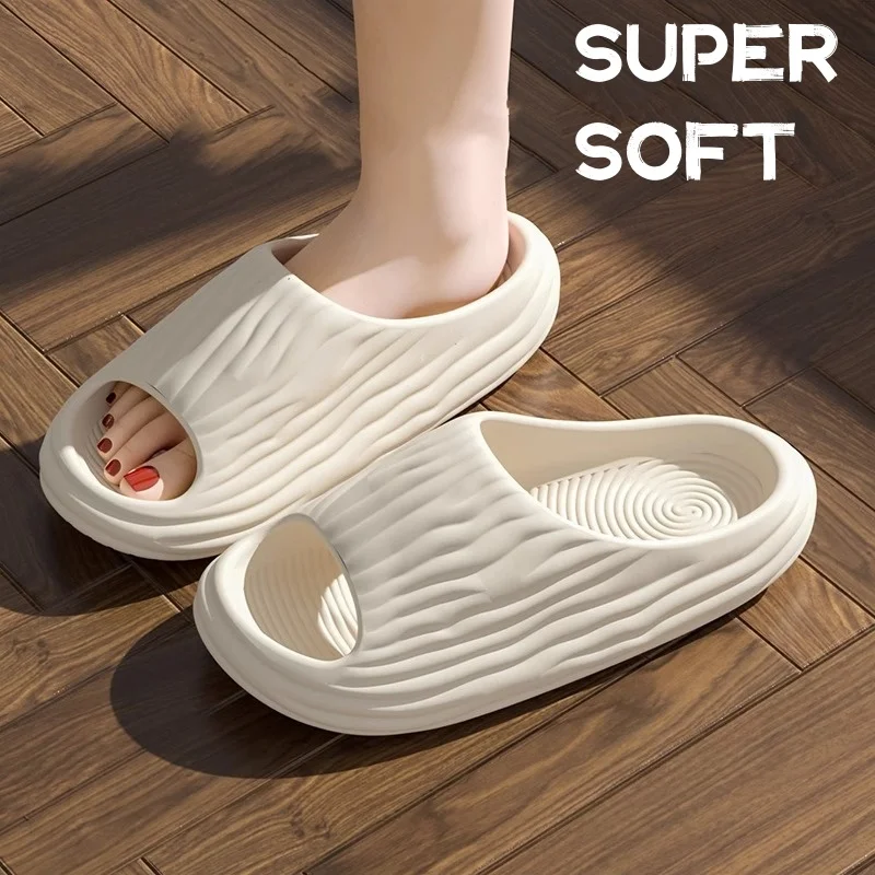 Couple Summer Beach Sandals Platform EVA Soft Sole Slippers Women Home Flat Shoes Outdoor Non Slip Bathroom Slippers for Men