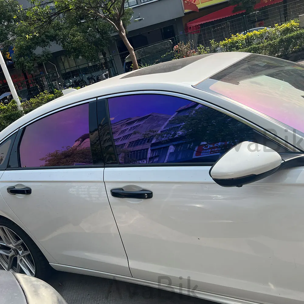 52cm x150/300/600cm Car Side Windshield 72% VLT Purple Glass Tinting Vinyl Solar Chameleon Tint Film Nano Ceramic UV Proof