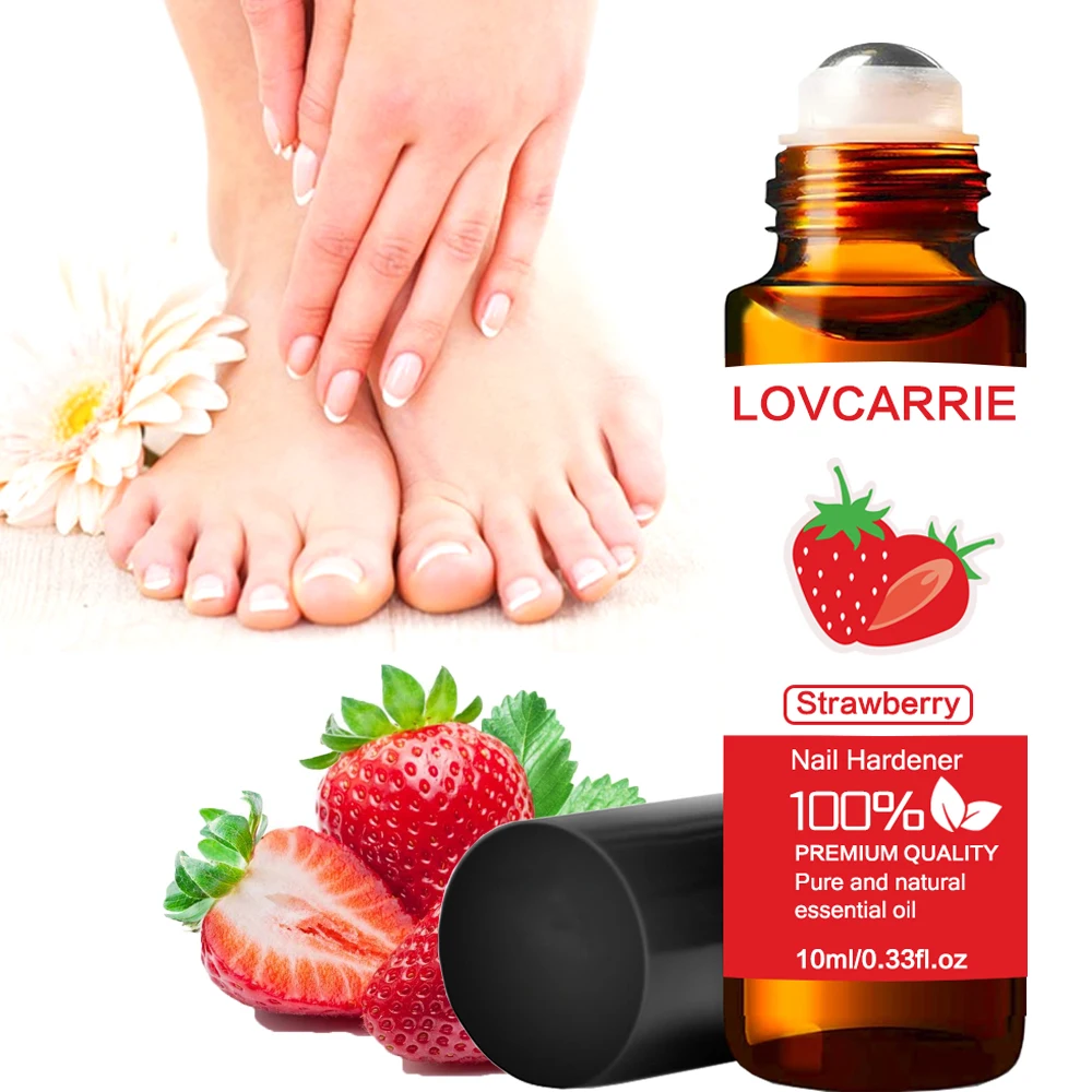 Lovcarrie น้ำมัน Essential สตรอเบอร์รี่น้ำมันหนังกำพร้าธรรมชาติ10มล. สารเคลือบเล็บซ่อมแซมสุขภาพเล็บศิลปะของขวัญผู้หญิง