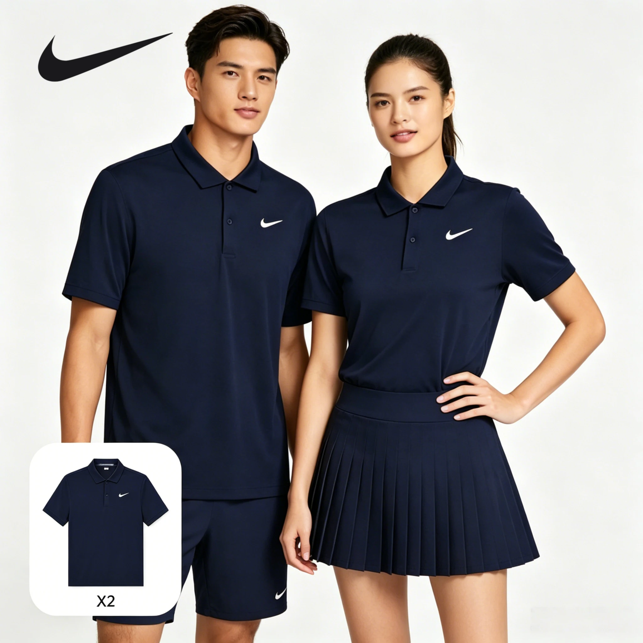 NIKE Camiseta de manga corta para hombre AS M NKCT DF POLO SOLID para deporte y ocio 2 piezas DH0858-451+ DH0858-451