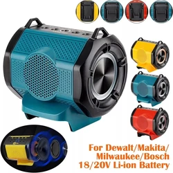 NEW Bluetooth Speaker Enhanced Bass Portable Speaker For Makita Dewalt Milwaukee Bosch 18V Lithium Battery for Karaoke Party