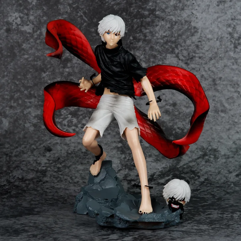 طوكيو الغول Kaneki كين 21 سنتيمتر الشكل قناع نموذج دمية أنيمي رأسين تمثال حلية كول القتال الهدايا اللعب