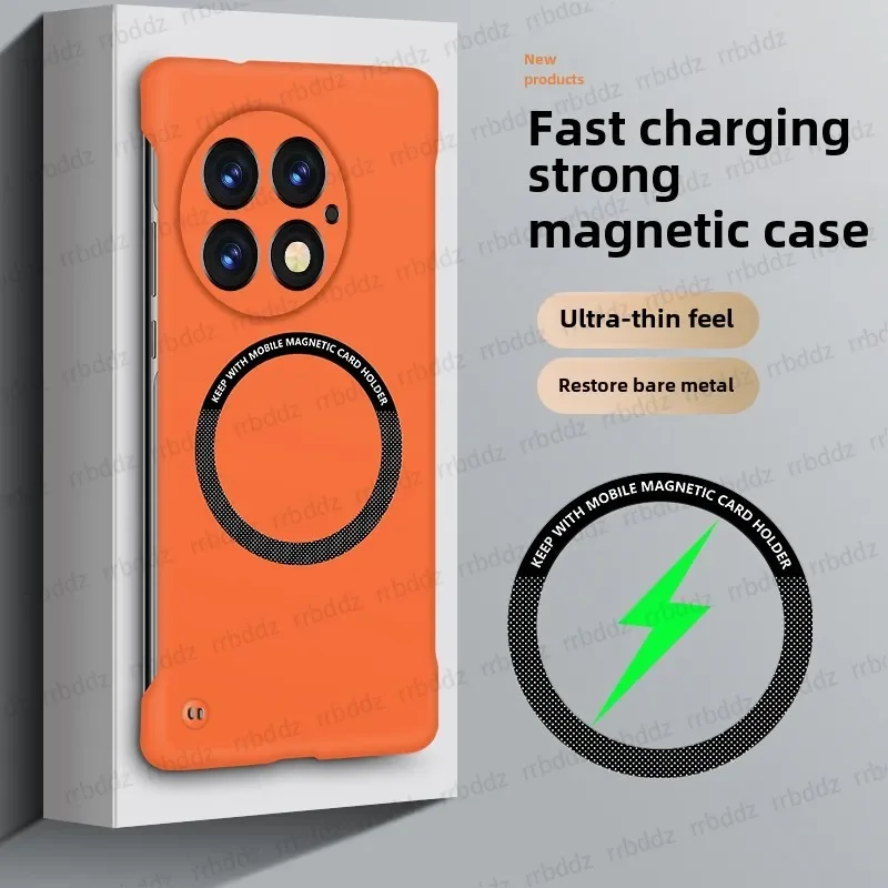 حافظة مغناطيسية فاخرة رفيعة للغاية بدون إطار لهاتف Magsafe لهاتف OnePlus 13 Ace3Pro غطاء هاتف صلب غير لامع #3