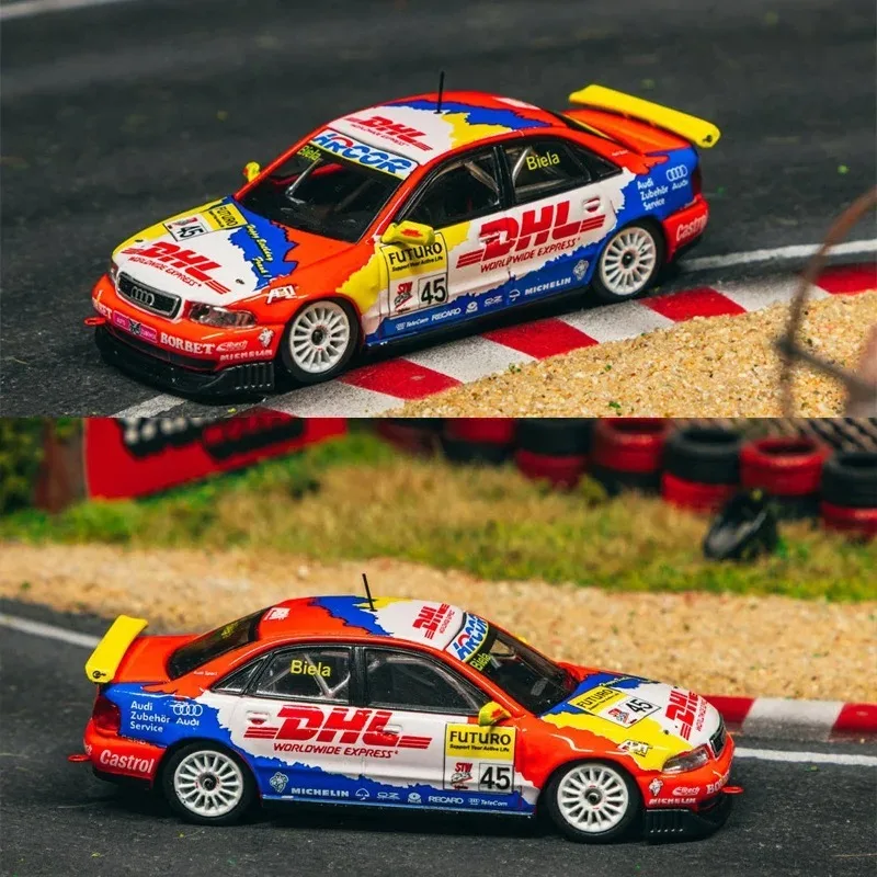 TW Tarmac Works 1/64 Audi A4 Quattro DHL # 44 Alloy Car Die Casting Model Collection Model Christmas Gift Boy Gift