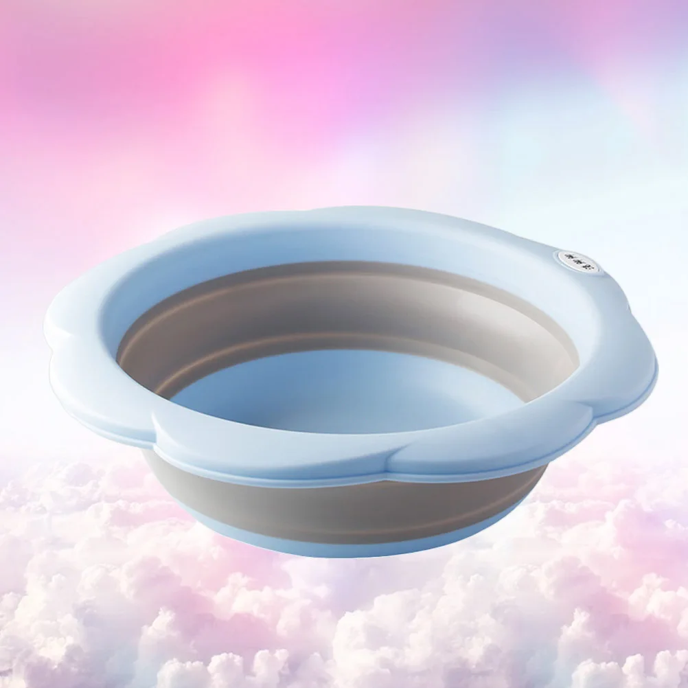 

1pc Retractable Baby Washbasin Portable Folding Wash Basin Space Saving Durable Reusable Large Capacity Travel Storage