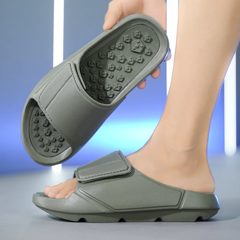 Men Massage Slippers Sides Indoor Outdoor Sandals Beach Casual Shoes New Summer Soft Sole Slides Men Flip-flops Men's Footwear