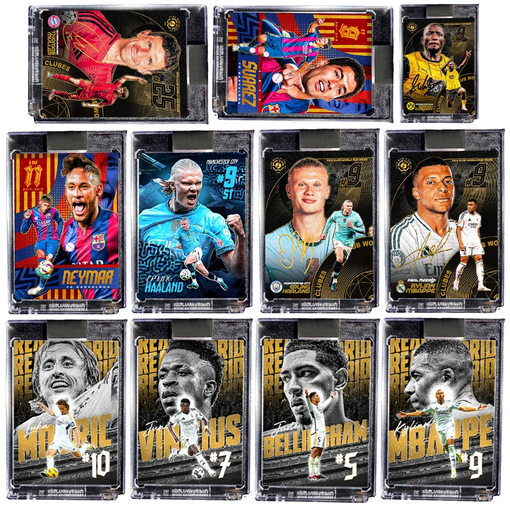 

PANINI DIY домашний Mbappe Neymar Haaland Enzo Messi Lautaro Dembele футбольная коллекционная карточка кирпичи подарки на Рождество и день рождения