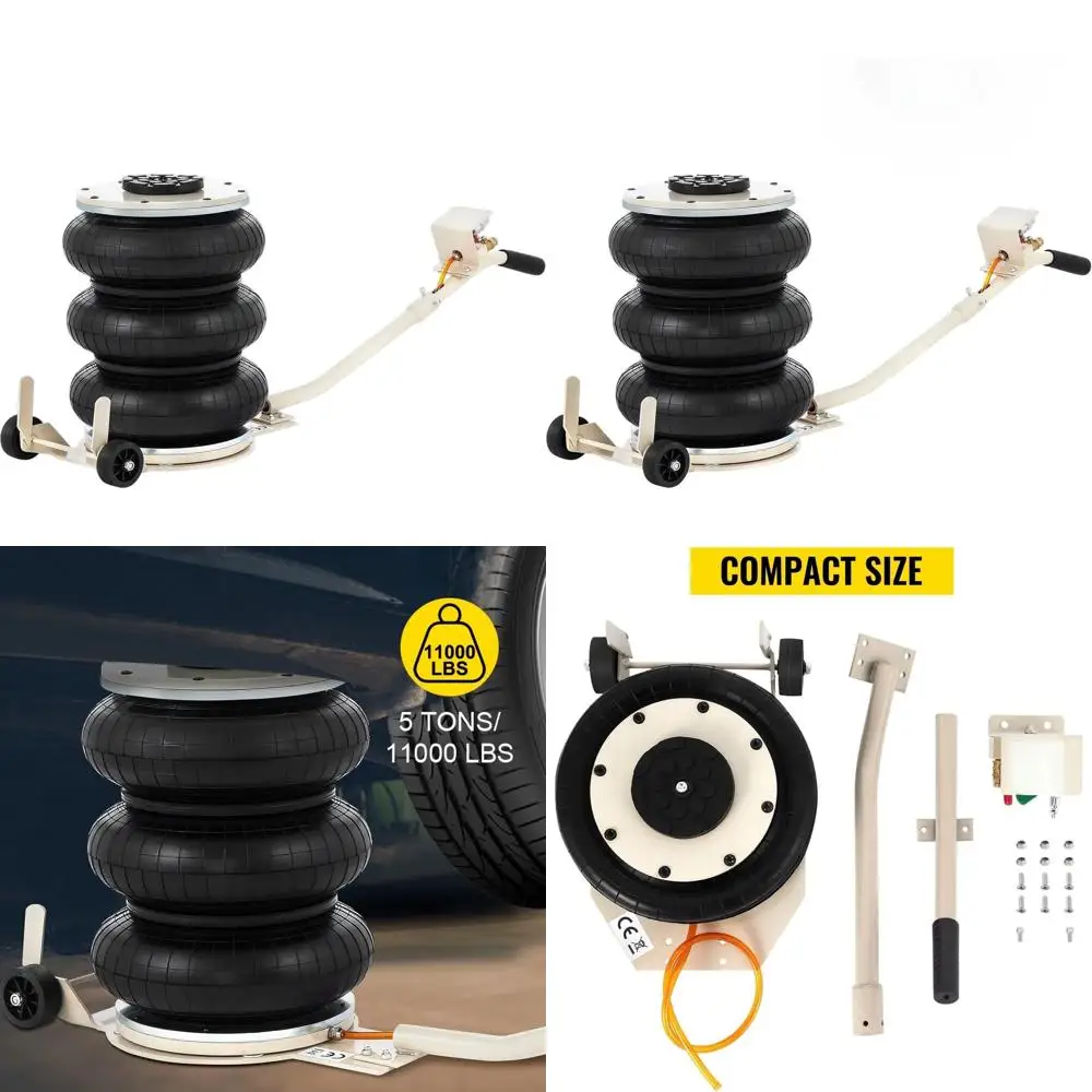 

Пневматический домкрат с тройной подушкой на 5 тонн, подъем 6.3-15.75 дюймов, с длинной ручкой, для авторемонта в гараже