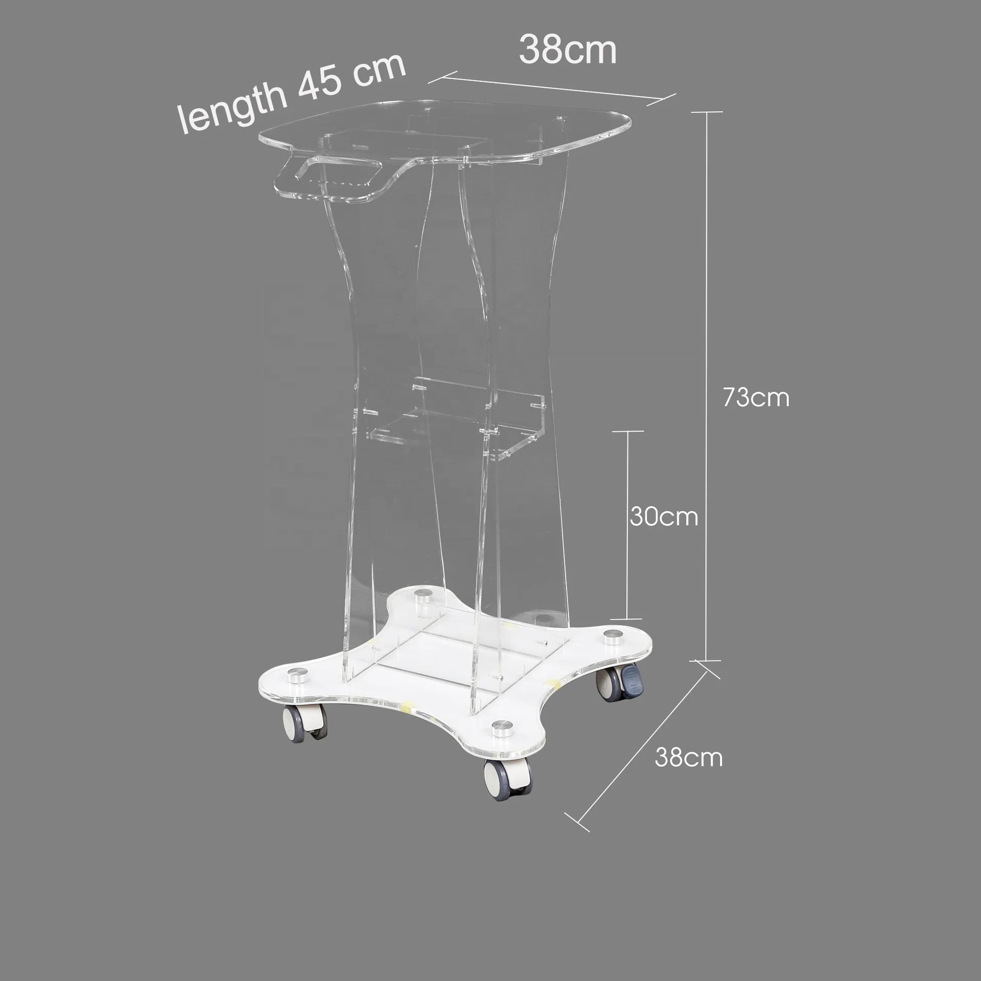 White Slimming Trolley Cart Portable Laser Machine Modern Salon Station Aesthetic Trolley Cart for Hospital Use