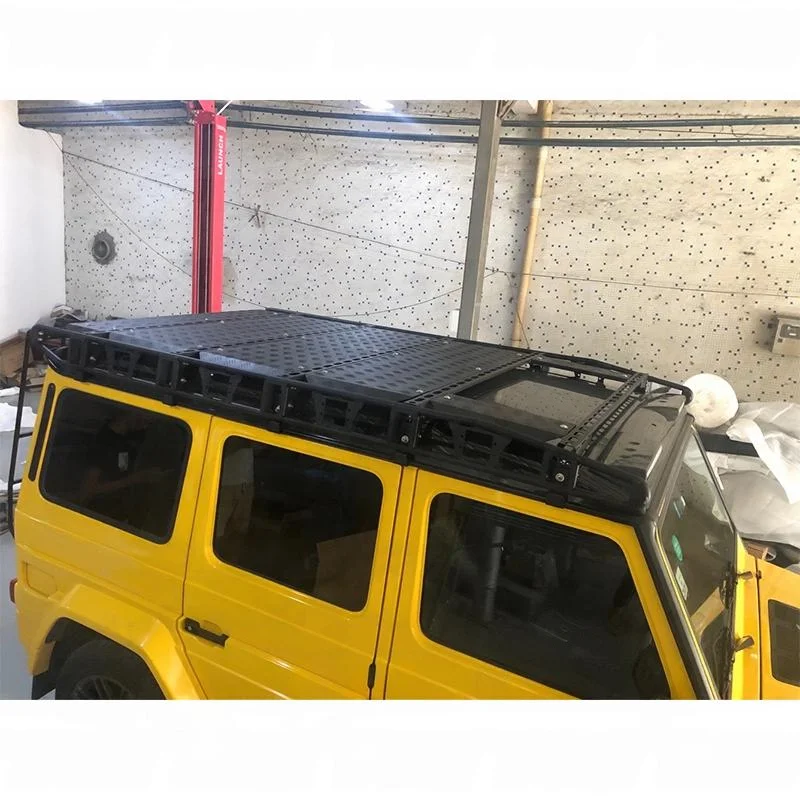 Car Parts Stainless Steel W463 Roof Luggage Rack with Rear Ladder Step with Sunroof for G Class W463 1990~2018y